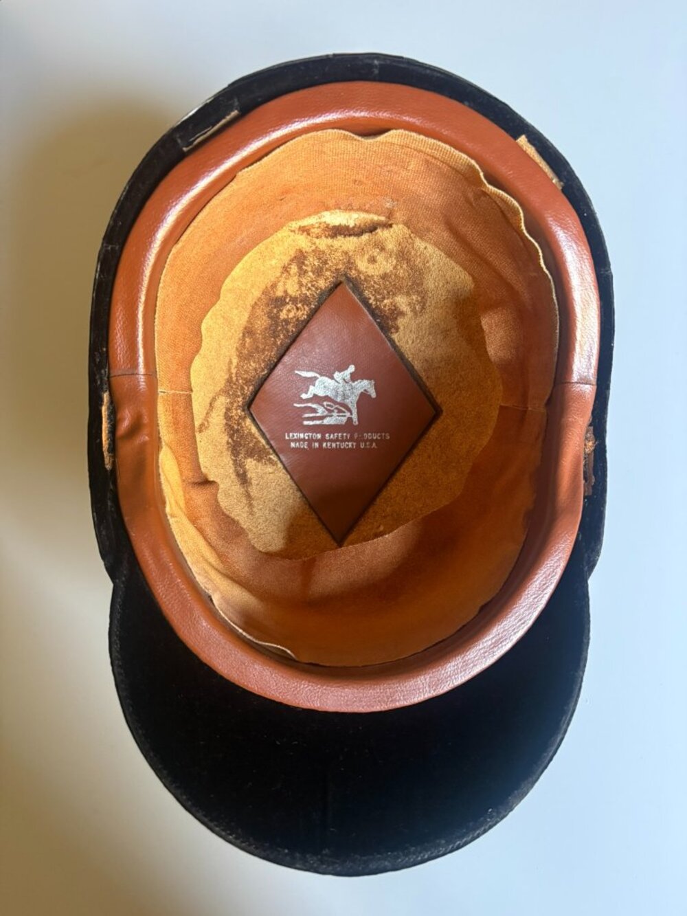 Vintage Lexington Safety Products Black Velvet Equestrian Riding Helmet